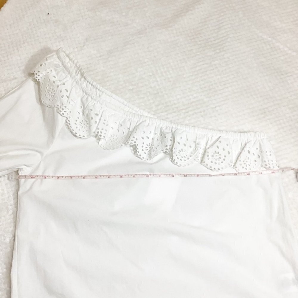 JOIE Arianthe ONE SHOULDER EYELET TOP. - Picture 7 of 7